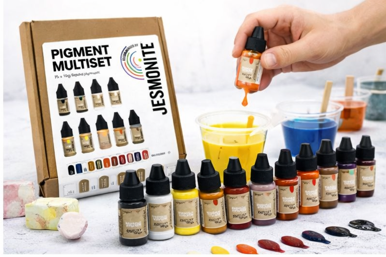 Jesmonite Pigment Set mit 13 verschiedene Farben (15 Stück) – Bild 3