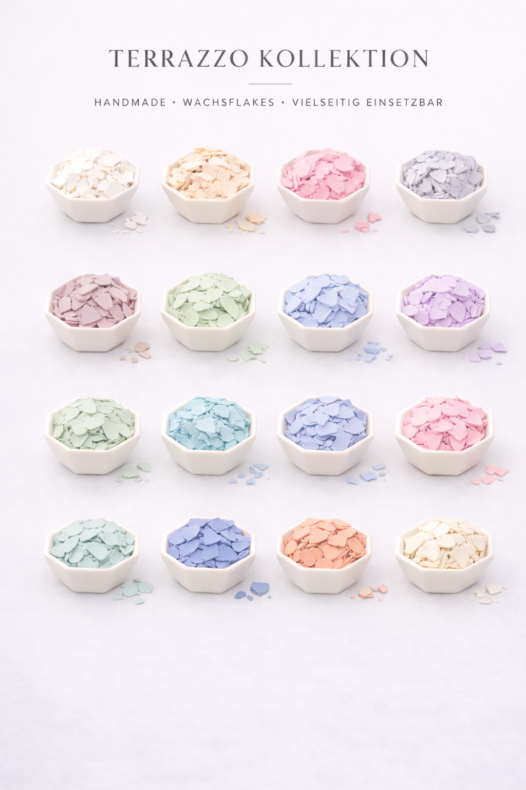 Terrazzo Chips Pastell aus Giesmaße in verschiedenen Farben