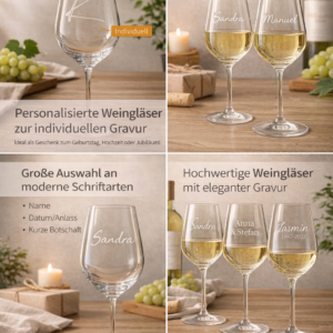 Personalisiertes Glas mit individueller Gravur